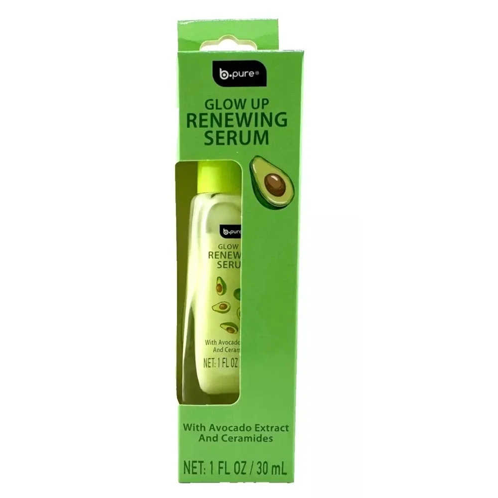 B-Pure Glow Up Renewing Serum in Pomegranate & Avocado - 1 fl oz (30ml) 2 Pack